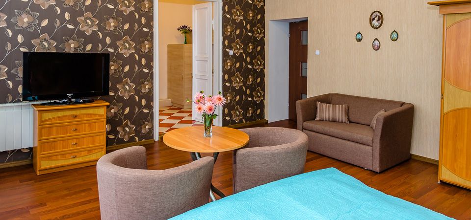 Widok apartamentu - Hostel Kamienica, apartament z łazienką i aneksem kuchennym